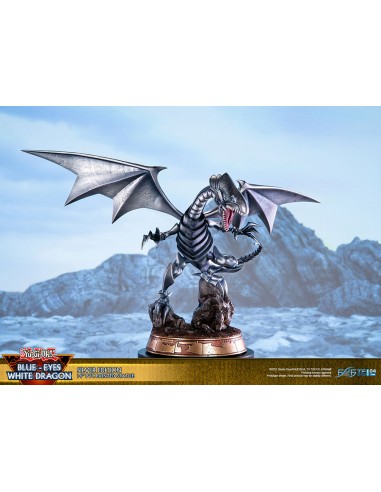 Yu-Gi-Oh! Blue-Eyes White Dragon Silver Edition hand-painted PVC statue by First 4 Figures