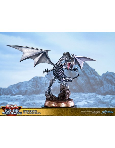 Yu-Gi-Oh! Blue-Eyes White Dragon Silver Edition hand-painted PVC statue by First 4 Figures