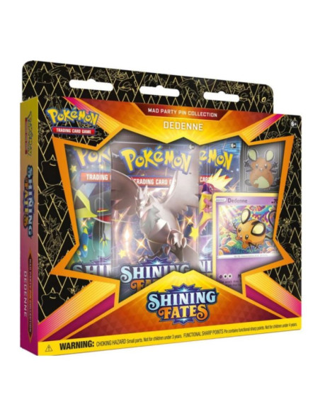 Pokémon Sword & Shield 4.5 Shining Fates Pin Box Dedenne - Inglese