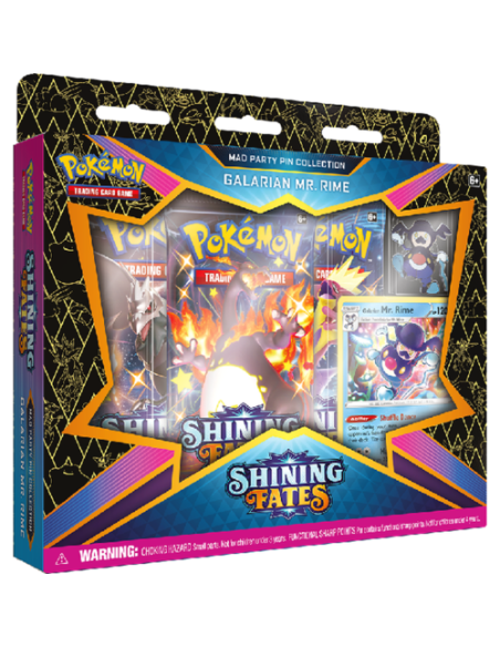 Pokémon Sword & Shield 4.5 Shining Fates Pin Box Galarian Mr.Rime - Inglese