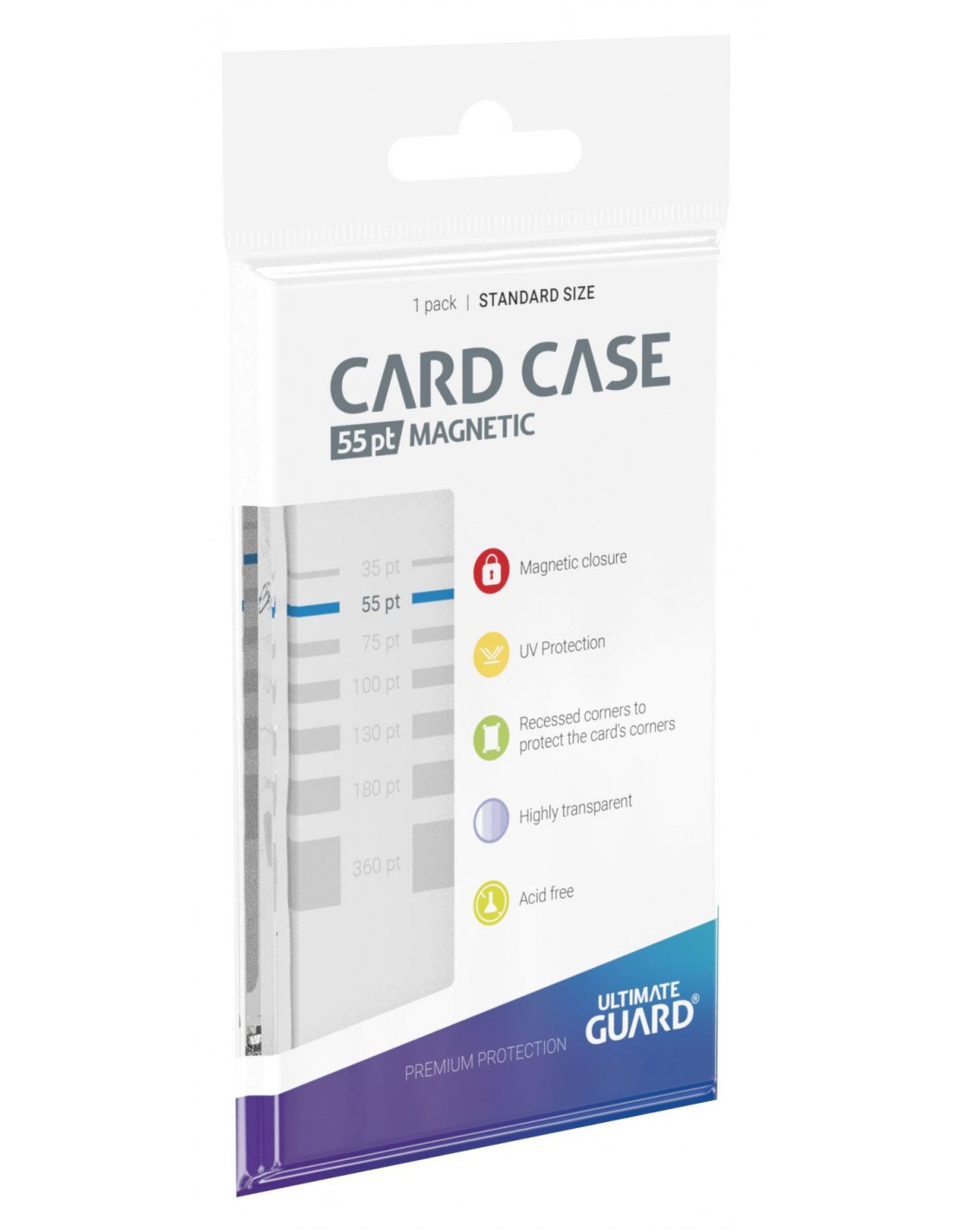 Docsmagic.de Magnetic Card Holder Clear 55 PT UV safe Magnet Kartenhalter 