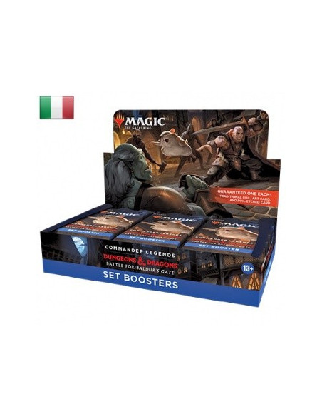 Magic the Gathering Commander Legends Baldur's Gate Set Booster Display (18 Packs) - Italian
