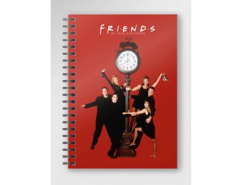 FRIENDS RED SPIRAL NOTEBOOK