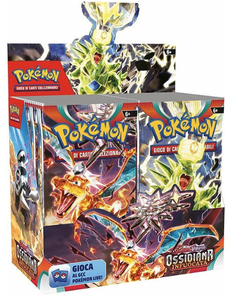 Pokemon Scarlatto & Violetto 03 Ossidiana Infuocata Booster Display (36 Packs) - Italian
