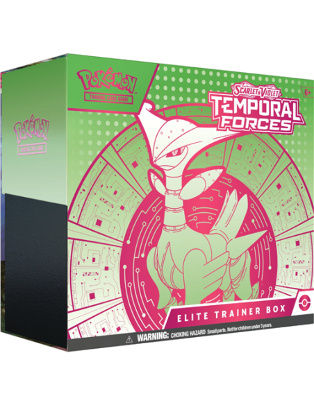 Pokemon Scarlet & Violet 5 Temporal Forces Elite Trainer Box Iron Leaves - Inglese