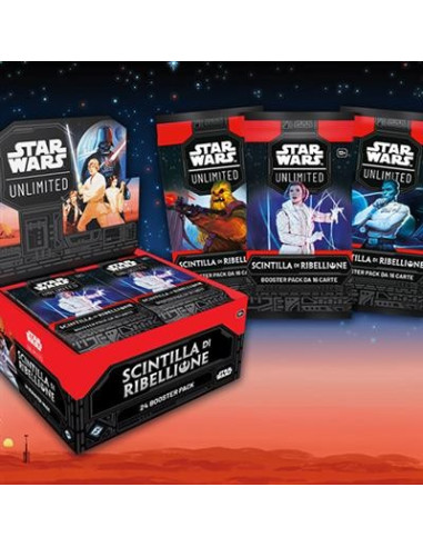 Star Wars: Unlimited Scintilla di Ribellione Booster Display (24 Buste) - Italiano