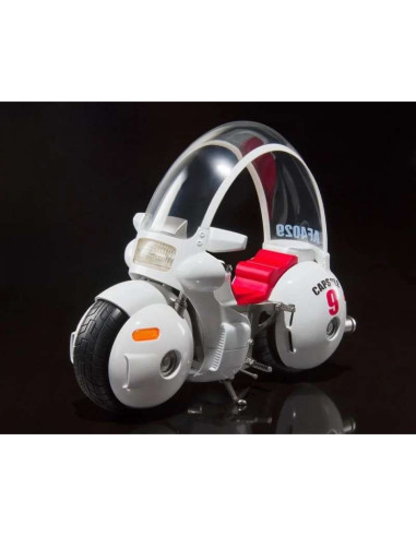 S.H. Figuarts Bulma Motorcycle Dragon Ball, replica dettagliata con telaio in metallo e stand