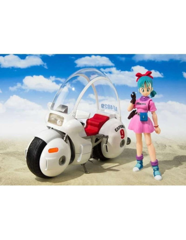Hoipoi Capsule No. 9 S.H. Figuarts da Dragon Ball, moto di Bulma con finiture premium in diecast