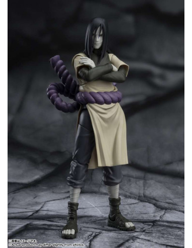 Action figure Orochimaru Naruto Shippuden S.H.Figuarts con accessori e volti intercambiabili