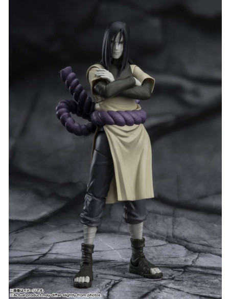 Action figure Orochimaru Naruto Shippuden S.H.Figuarts con accessori e volti intercambiabili