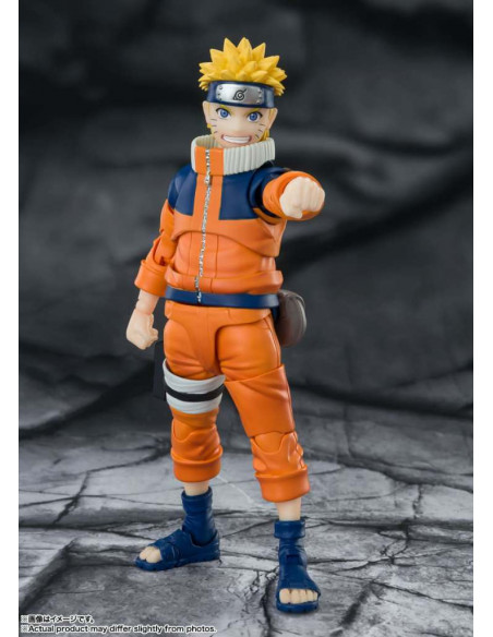 Action figure Naruto giovane S.H.Figuarts con effetto Rasengan e kunai inclusi