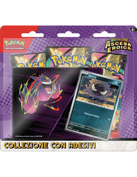 Gastly Tech Sticker Collection Mega Evolution Ascended Heroes - 3 booster packs Pokémon TCG