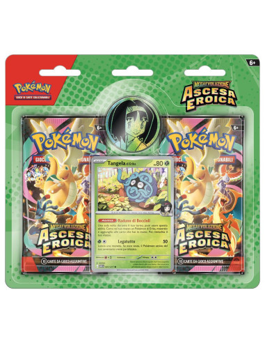 Collezione Tangela di Erika Megaevoluzione Ascesa Eroica - blister 2 buste GCC Pokémon italiano