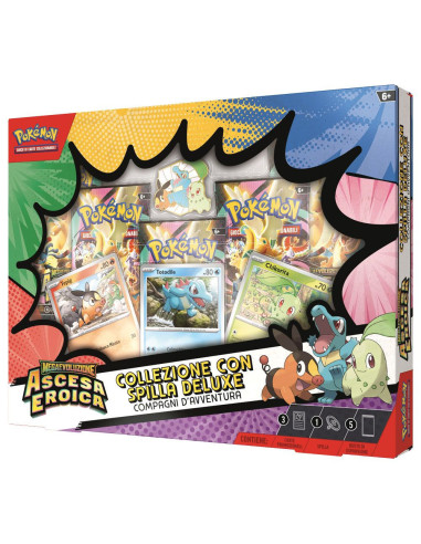 Collezione con Spilla Deluxe Compagni d'Avventura Megaevoluzione Ascesa Eroica Pokémon GCC