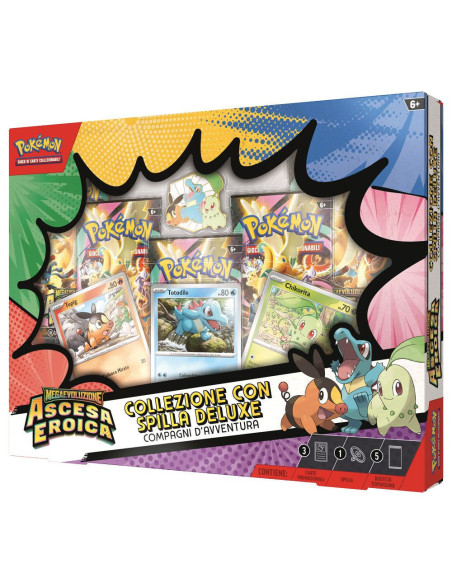 Collezione con Spilla Deluxe Compagni d'Avventura Megaevoluzione Ascesa Eroica Pokémon GCC