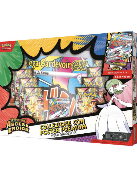 Pokémon GCC Collezione Poster Premium Mega Gardevoir-ex Megaevoluzione Ascesa Eroica – Italiano