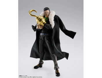 S.H.Figuarts Sir Crocodile Marineford One Piece – Dettaglio scultura con mantello in tessuto e gancio dorato
