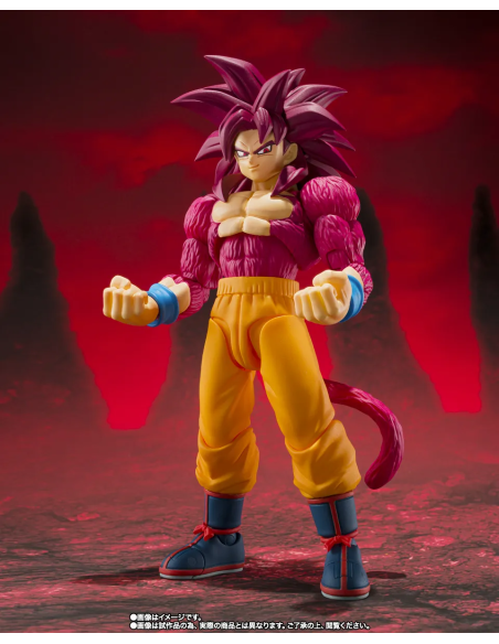 Son Goku Super Sayan 4 Daima S.H.Figuarts: scultura inedita alta circa 14,5 cm con dettagli curatissimi