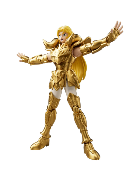 La figura di Aries Mu Blokees, fedele al design Saint Seiya, alta 11,5 cm in PVC.