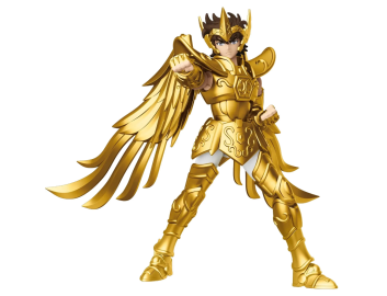 Aiolos di Sagittarius in PVC, un'action figure di Saint Seiya da collezione alta circa 12 cm.