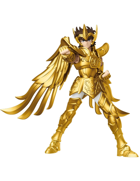 Aiolos di Sagittarius in PVC, un'action figure di Saint Seiya da collezione alta circa 12 cm.