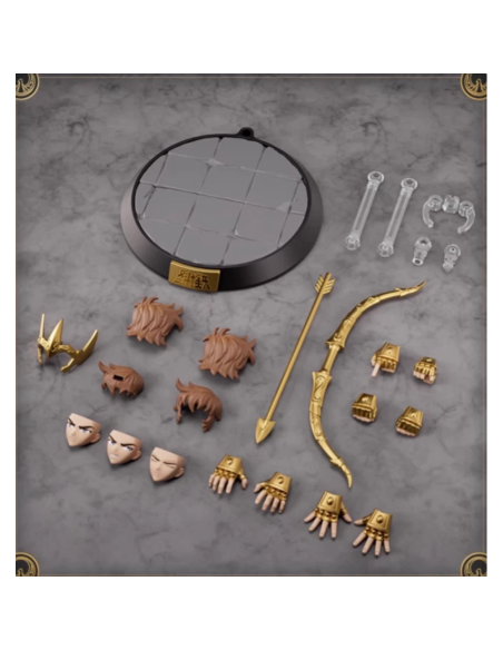 Aiolos di Sagittarius, l'eroe di Saint Seiya, catturato in questa figure in PVC da 12 cm.