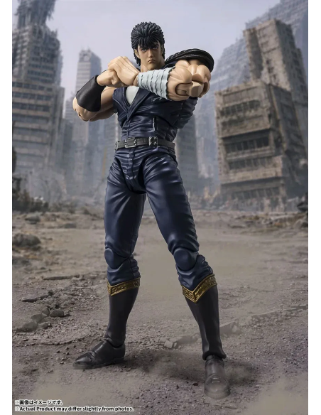 Unleash the power of Fist Of The North Star with this detailed Kenshiro S.H.Figuarts, crafted from durable PVC.