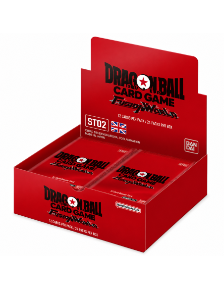 Display di buste ST02 Dragon Ball Super Card Game Fusion World per espandere la tua collezione.