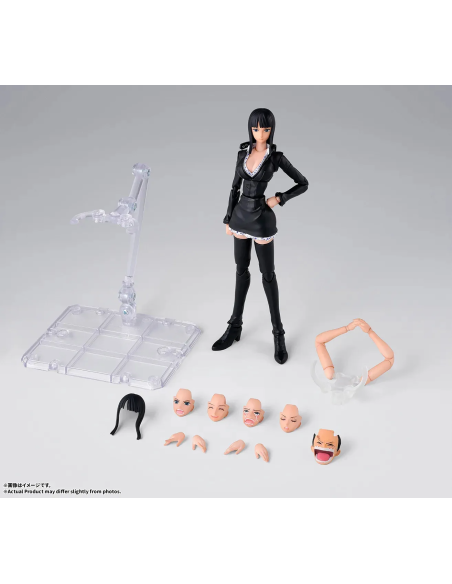 Bring home Nico Robin from One Piece with this exquisite S.H.Figuarts collectible, capturing her Enies Lobby look.