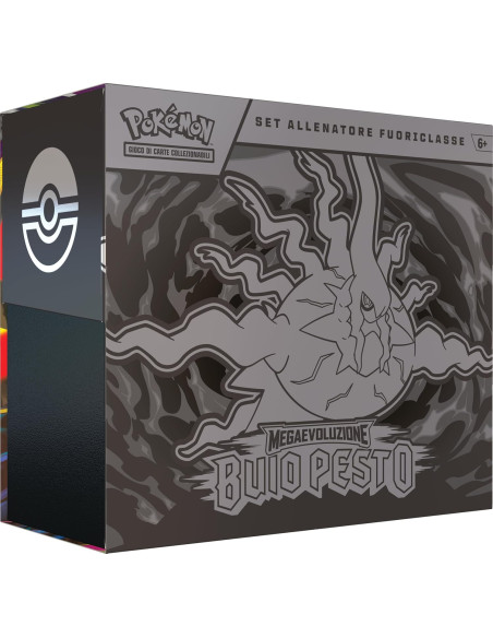 Unleash the power of Pokémon with this Megaevoluzione Buio Pesto Elite Trainer Set, perfect for any collector.