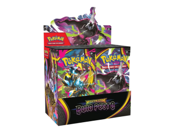 Aggiungi alla tua collezione le 36 buste del display GCC Pokémon Megaevoluzione Buio Pesto in italiano.