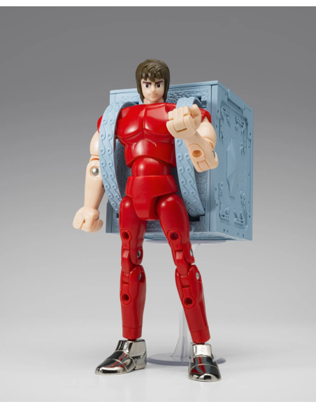 Dettagli curati per Pegasus Seiya, realizzato in PVC e metallo, dalla serie Saint Seiya Myth Cloth.