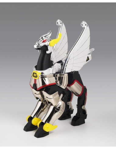 Celebra il mondo di Saint Seiya con questa riproduzione fedele di Pegasus Seiya in metallo e PVC.