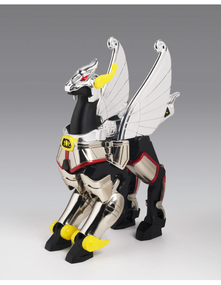 Celebra il mondo di Saint Seiya con questa riproduzione fedele di Pegasus Seiya in metallo e PVC.