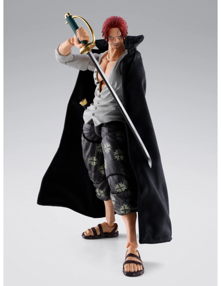 La fedeltà dei dettagli di Shanks, dalla saga di Marineford, catturata in questa action figure SH Figuarts.