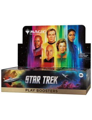 Discover new frontiers with this Magic The Gathering Star Trek Play Boosters Display, featuring 30 English booster packs.