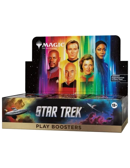 Discover new frontiers with this Magic The Gathering Star Trek Play Boosters Display, featuring 30 English booster packs.