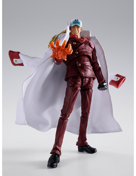Unleash the power of Akainu with this S.H.Figuarts rendition from the One Piece Marineford War arc.
