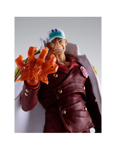 Add the formidable Admiral Akainu to your One Piece collection with this detailed S.H.Figuarts PVC figure.