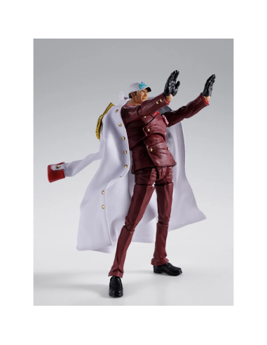 This 20 cm S.H.Figuarts PVC figure captures Akainu's imposing presence from One Piece.