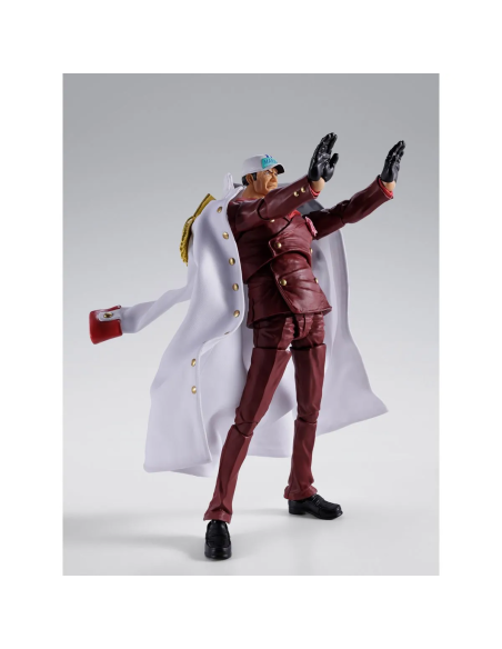 This 20 cm S.H.Figuarts PVC figure captures Akainu's imposing presence from One Piece.