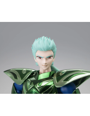 Crafted in PVC and metal, this Saint Seiya Myth Cloth Ex Zeta Mizar Syd stands 18 cm tall.