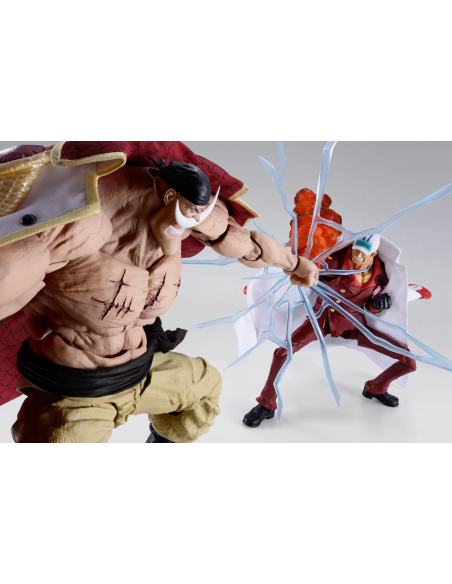 Qualità Bandai per l'action figure di Edward Newgate, alta 24,5 cm, con finiture in stoffa.