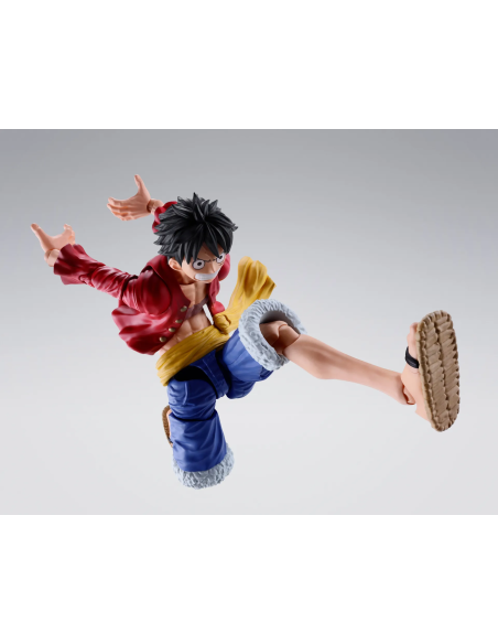 Un'accurata rappresentazione di Monkey D.Luffy in PVC, proveniente dalla saga di One Piece.