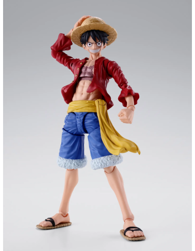 Valorizza la tua collezione One Piece con questa S.H.Figuarts di Monkey D.Luffy, alta circa 14,5 cm.