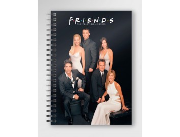 FRIENDS BLACK SPIRAL NOTEBOOK