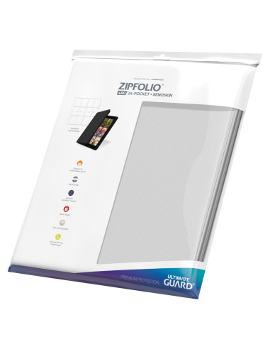 Ultimate Guard Zipfolio 480 - 24-Pocket XenoSkin (Quadrow) - White