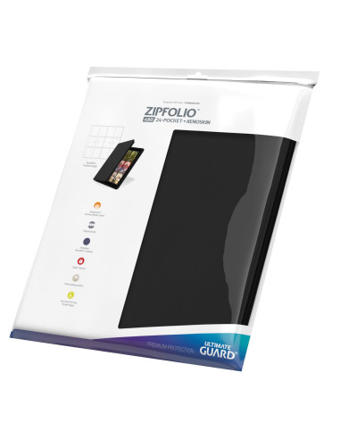 Ultimate Guard Zipfolio 480 - 24-Pocket XenoSkin (Quadrow) - Black