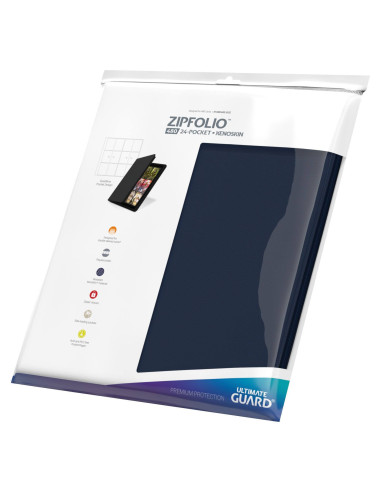 Ultimate Guard Zipfolio 480 - 24-Pocket XenoSkin (Quadrow) - Blue